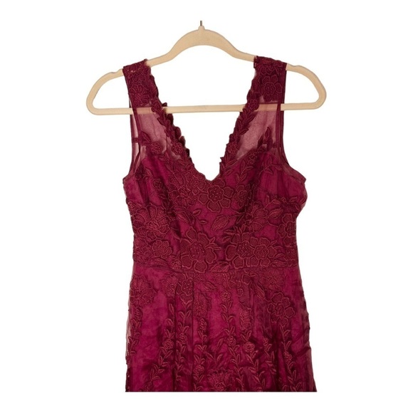 Yoana Baraschi cranberry silk dress - Picture 6 of 8
